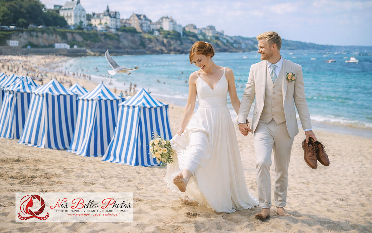 Séance photo couple à Dinard avec un photographe mariage en Ille‑et‑Vilaine