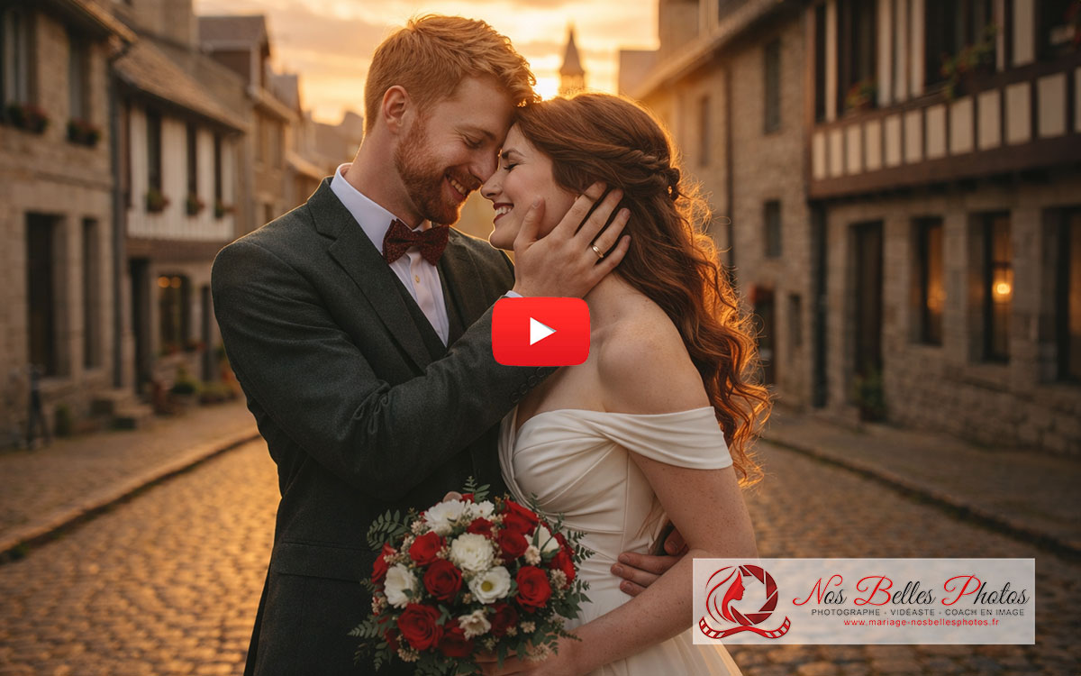Photo et vidéo de couple lors d’une séance pré‑mariage ou Day After à Saint‑Malo