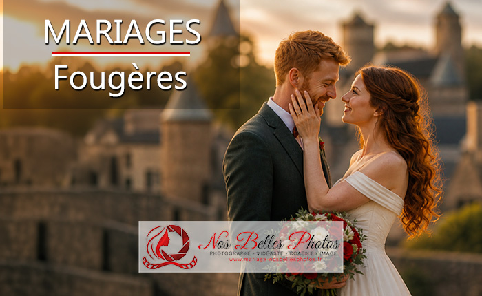 Photographe mariage Fougères – couple au cœur de la cité médiévale