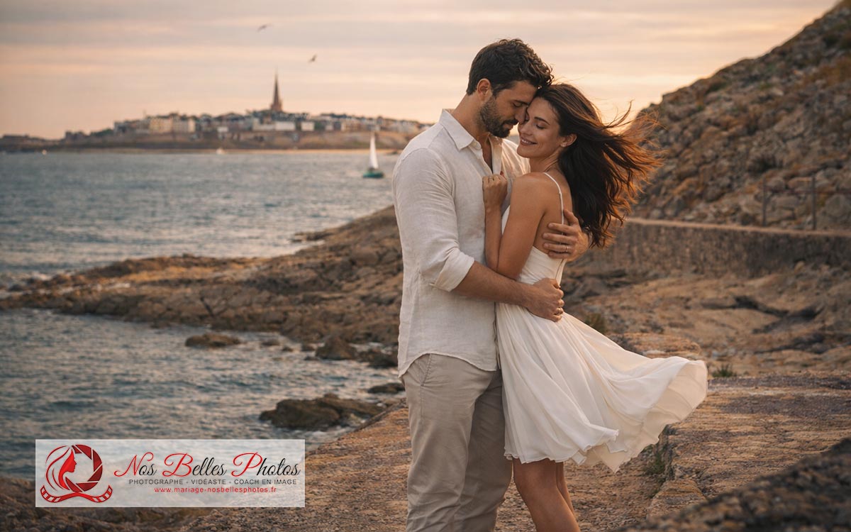 Séance engagement Dinard – couple avant mariage