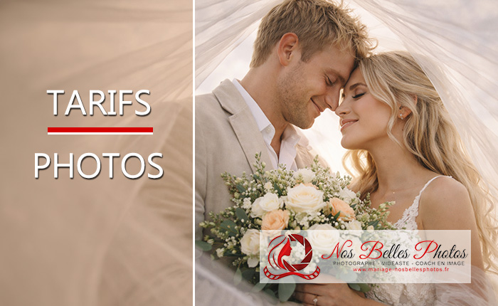 Tarifs photographe mariage et prestations photo